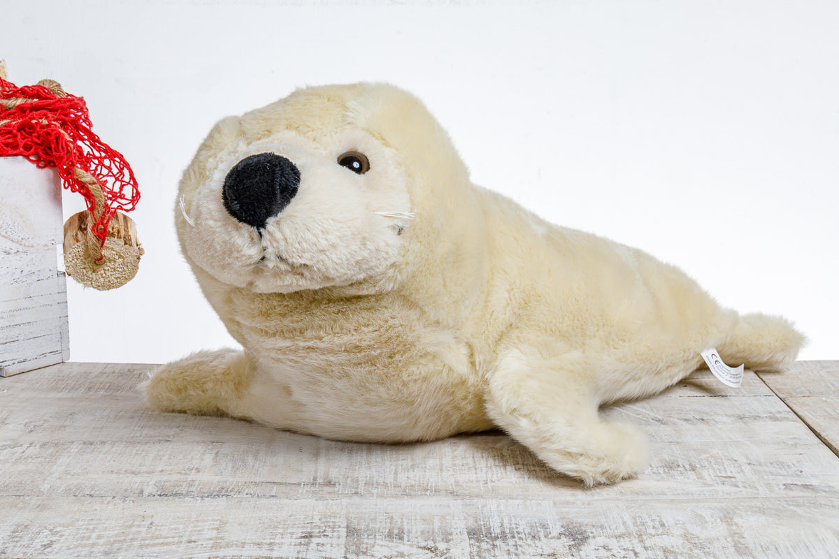 Kuscheltier Seehund Plüsch weiß