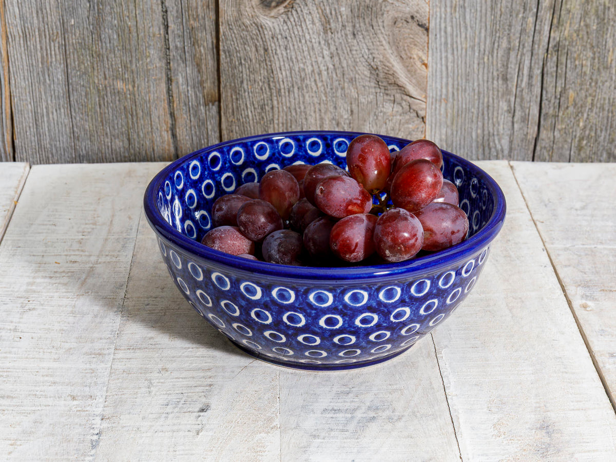 Keramikschale dunkel blau feine Punkte 20cm