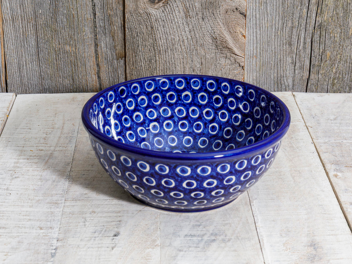 Keramikschale dunkel blau feine Punkte 20cm