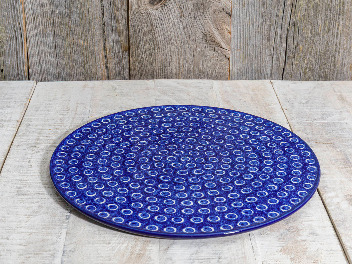 Tortenplatte Keramik Dekor Blauauge