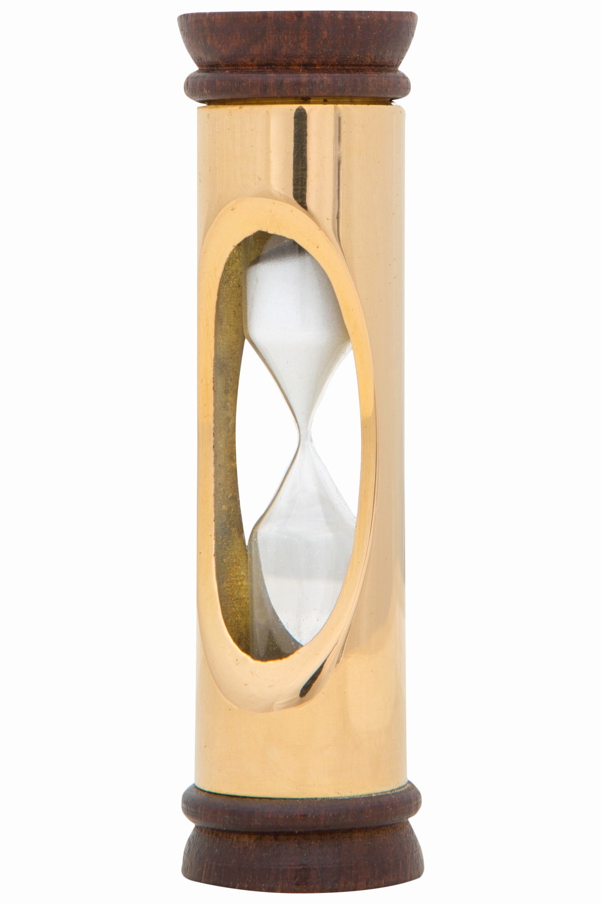 3 Minuten Sanduhr Holz Messing