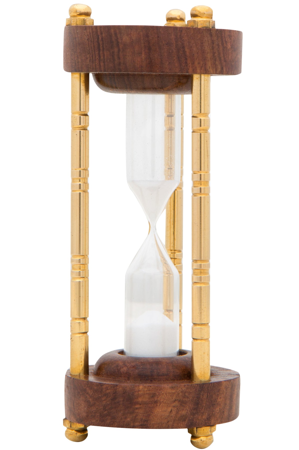Sanduhr 3 Minunten Messing Holz