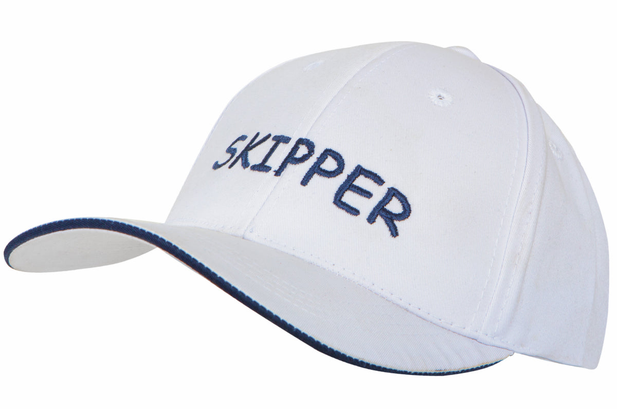Weißes Basecap Skipper