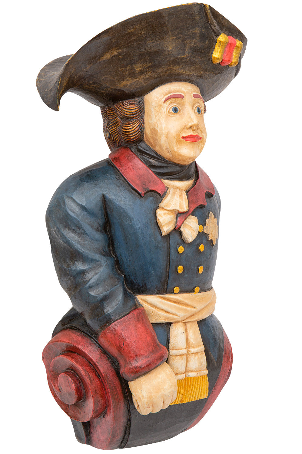 Holz Galionsfigur Alter Fritz