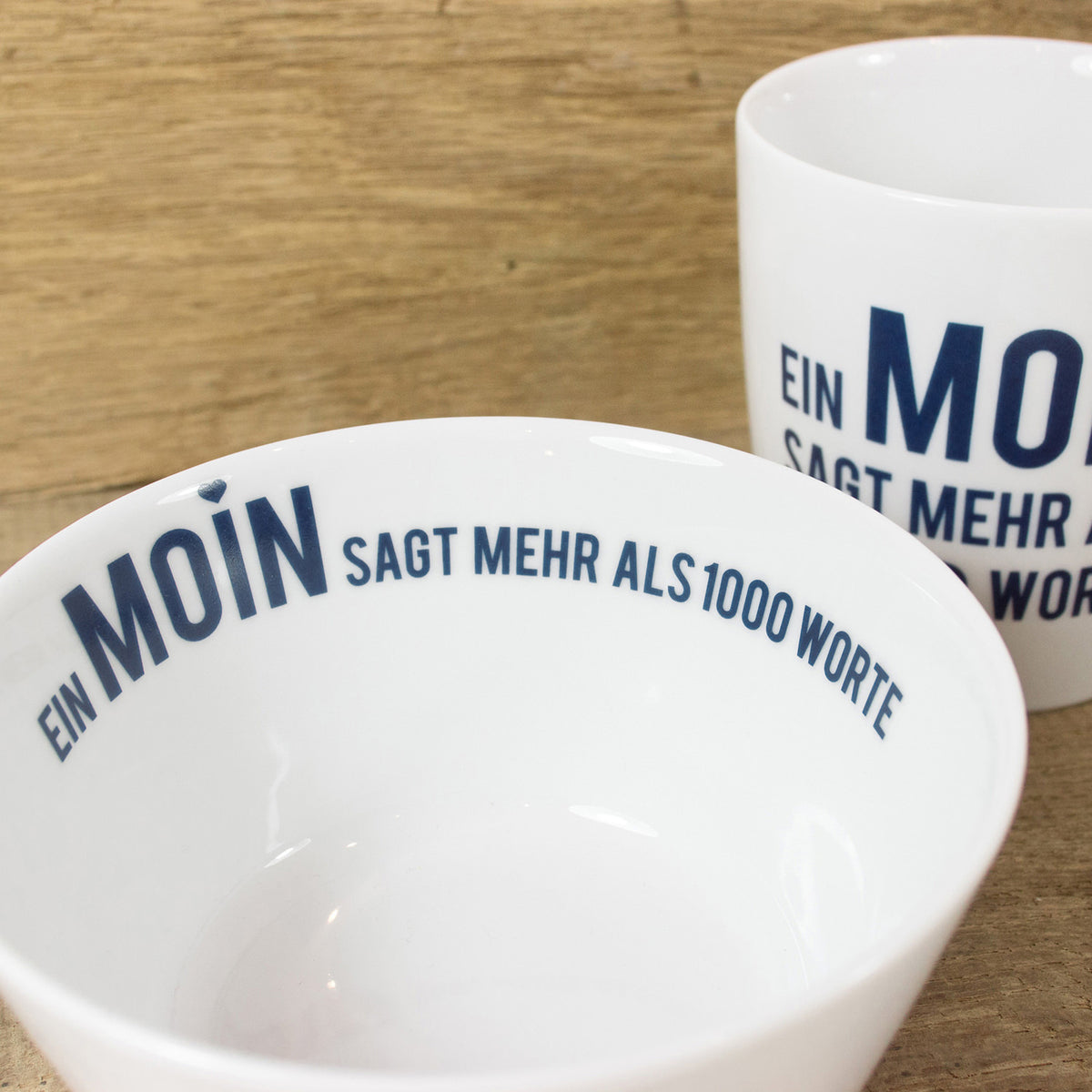 Runde weisse Porzellanschale Moin
