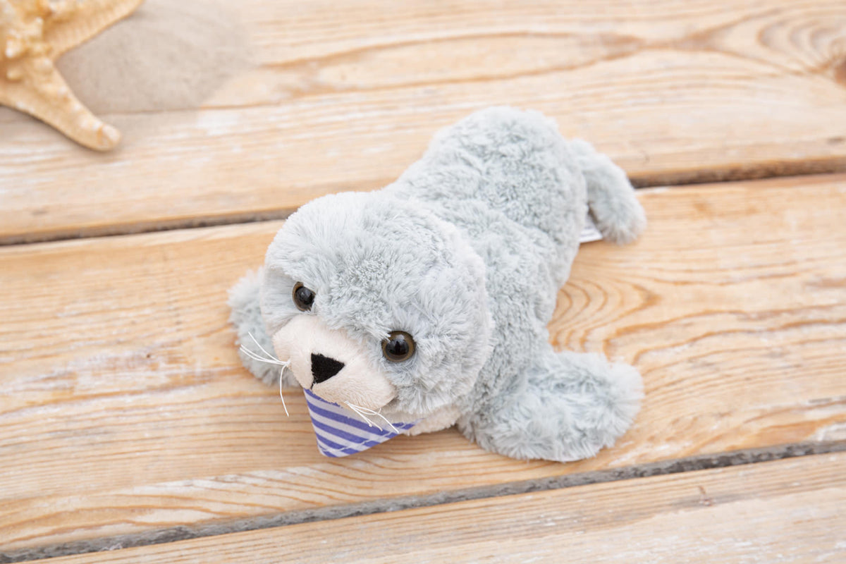 Seehund Robbe Plüschtier grau 27cm