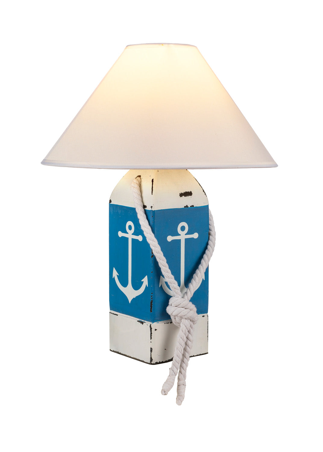 Nautische Tischleuchte Anker blau