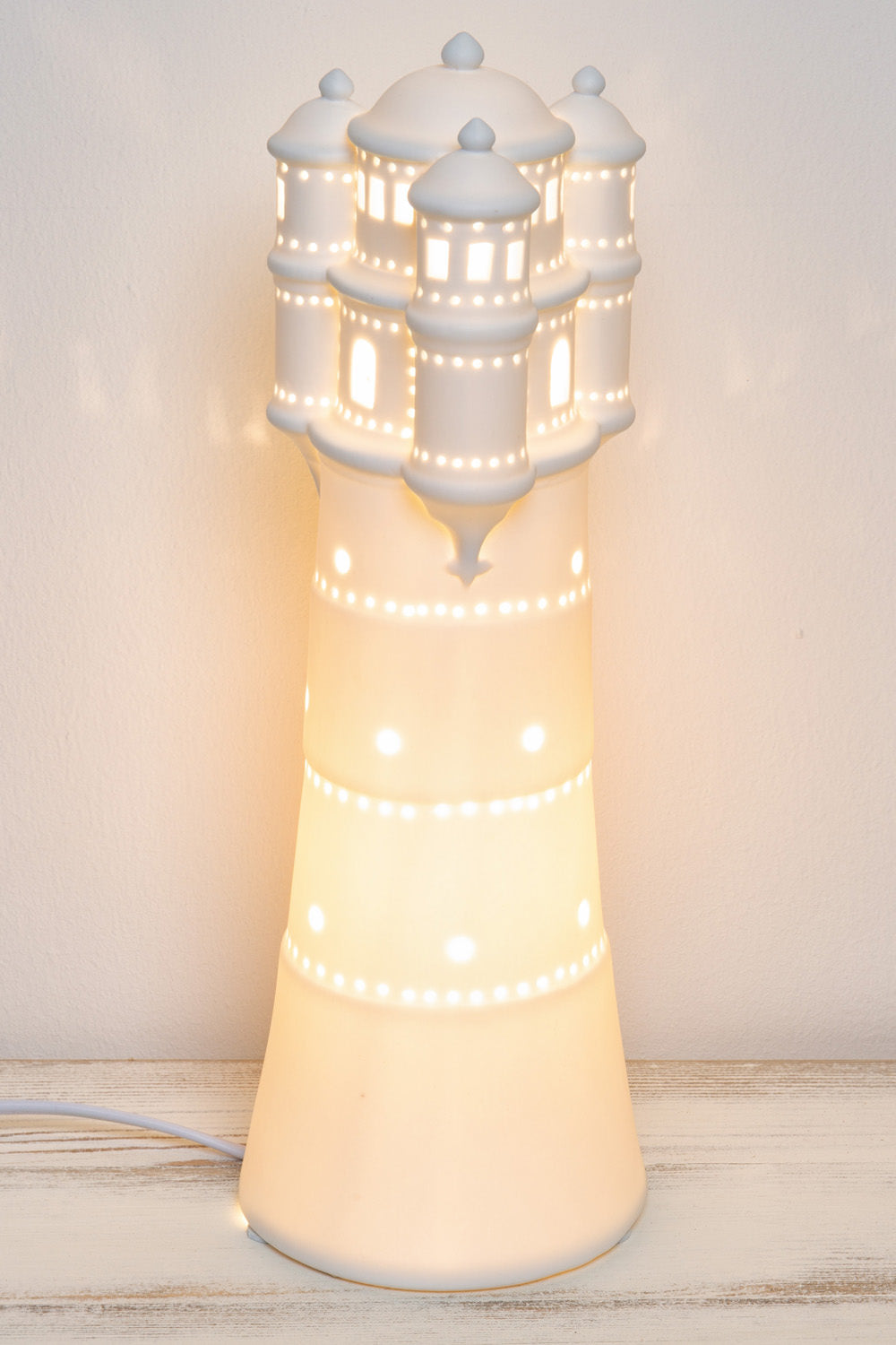 Keramik Lampe Leuchtturm