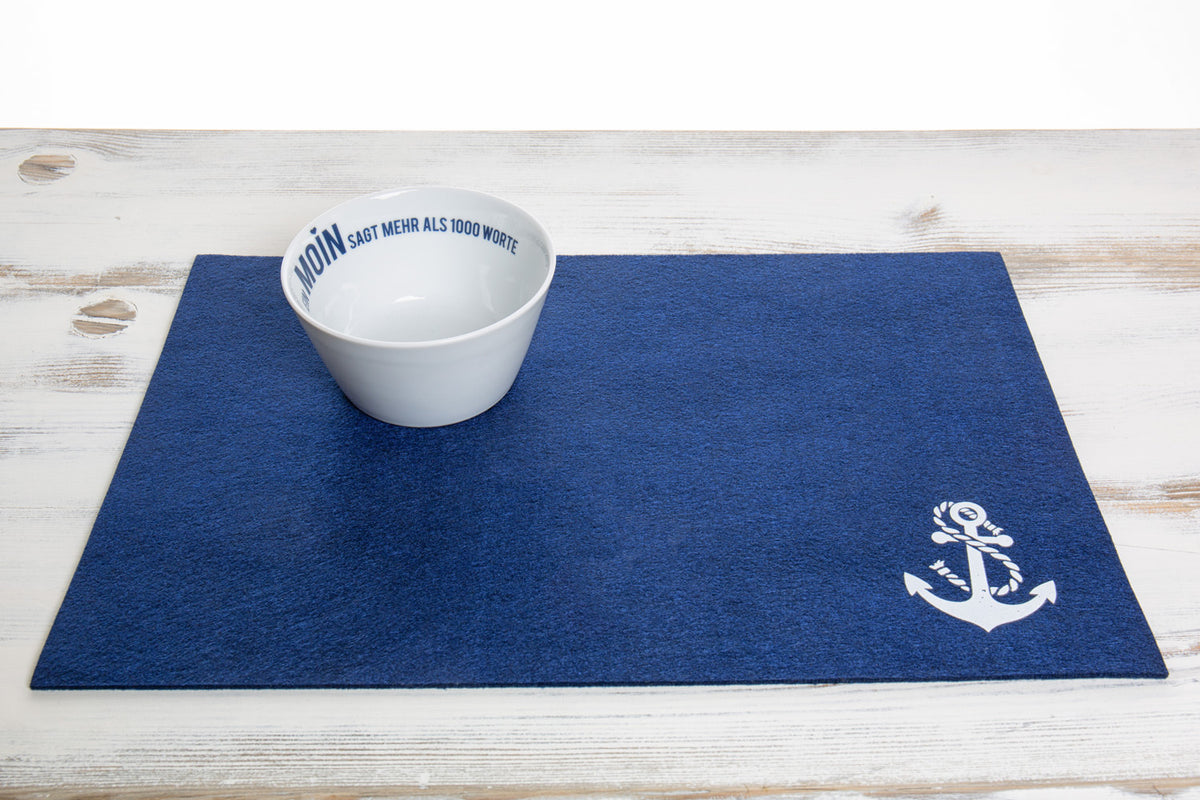 Filz Tischset marineblau