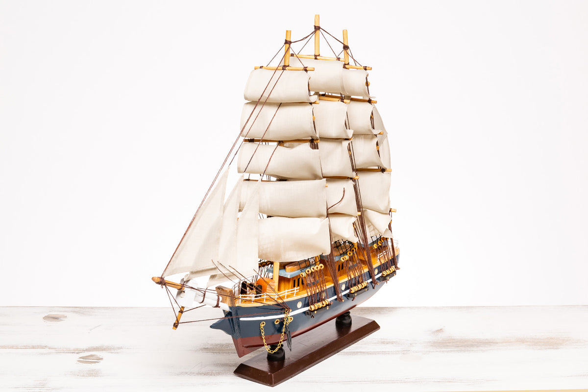 Segelschiff Holz Deko Stoffsegel