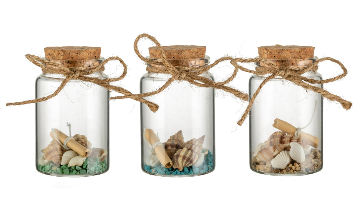 Flasche Sand Muscheln