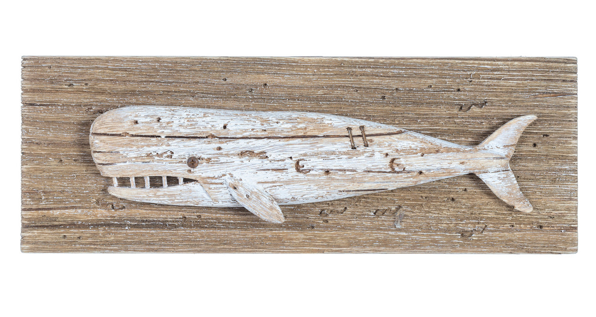 Holzbild Wandgestaltung Wal
