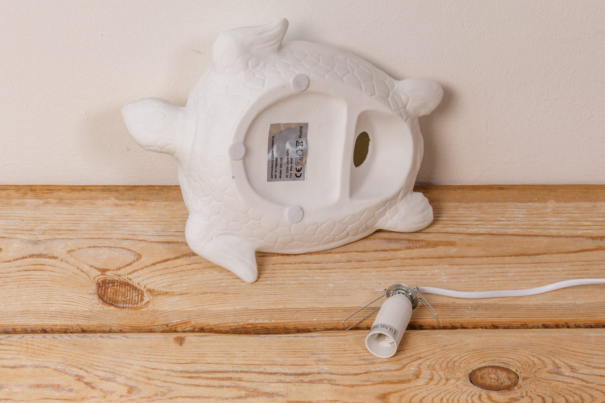 Schildkröte Lampe weiße Keramik