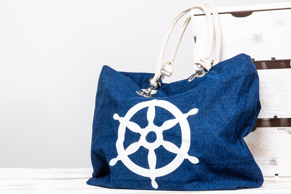 Jeans Look Einkaufstasche Anker
