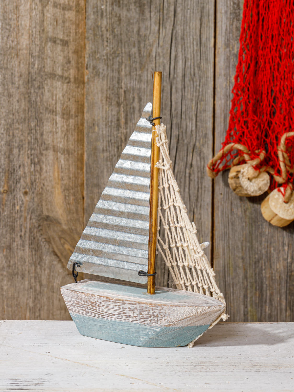 Deko Segelschiff klein Holzsegel