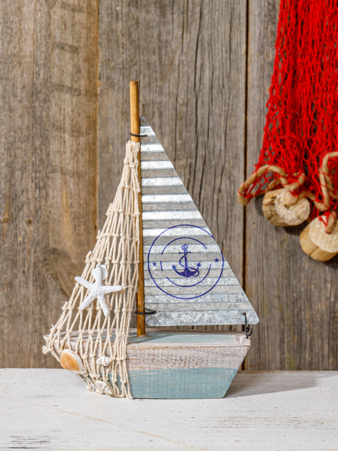 Deko Segelschiff klein Holzsegel