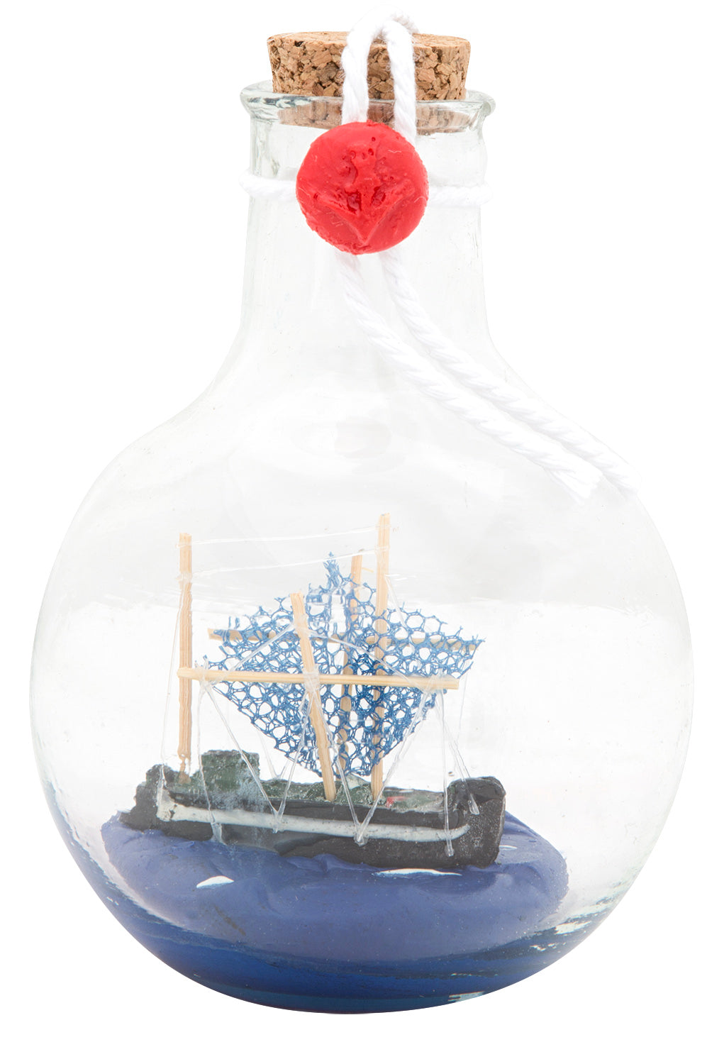 Flaschenschiff Kutter rund