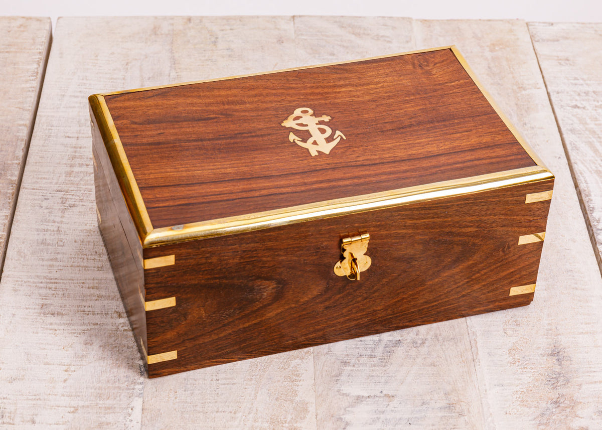 Antik Holzbox groß 22cm