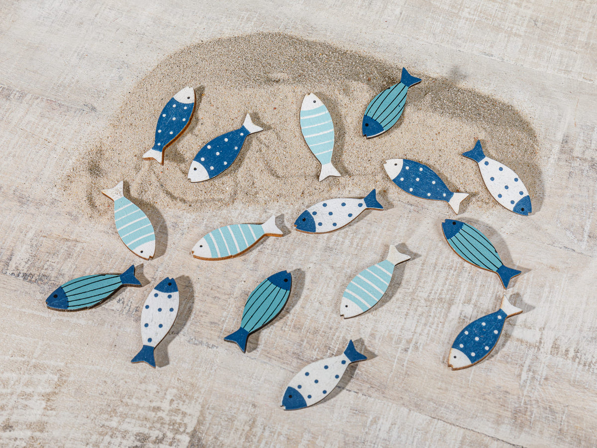 Streudekoration blaue Fische