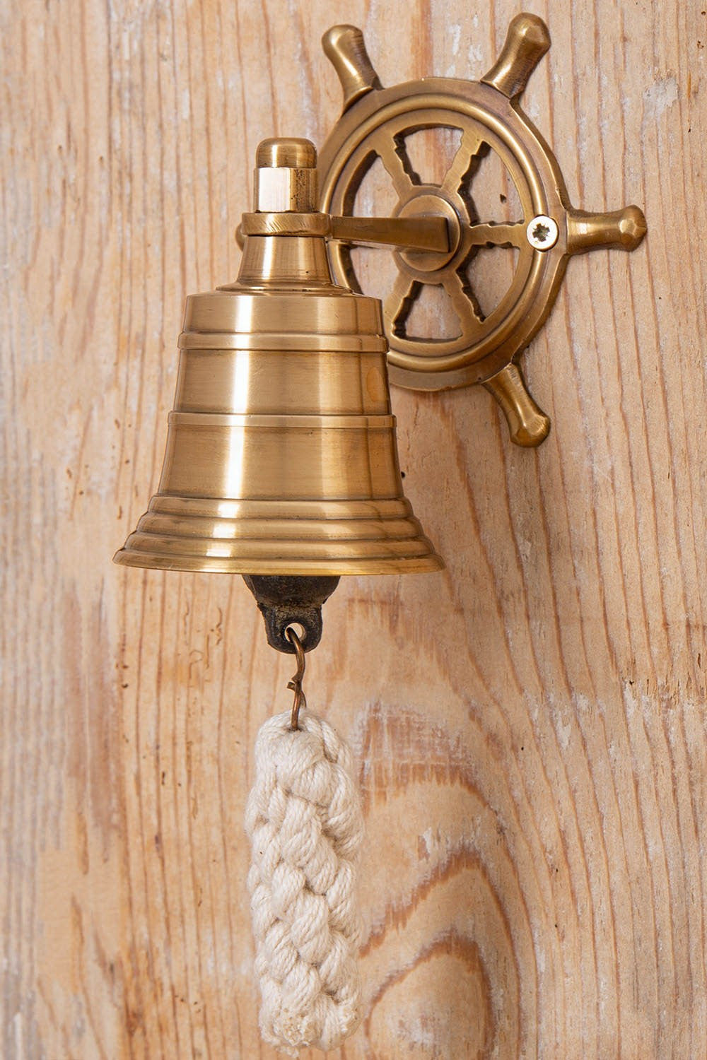 Schiffsglocke Steuerrad antik