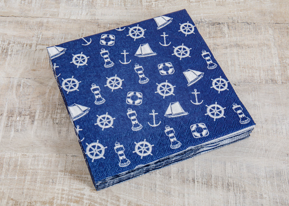 Papierservietten blau maritim