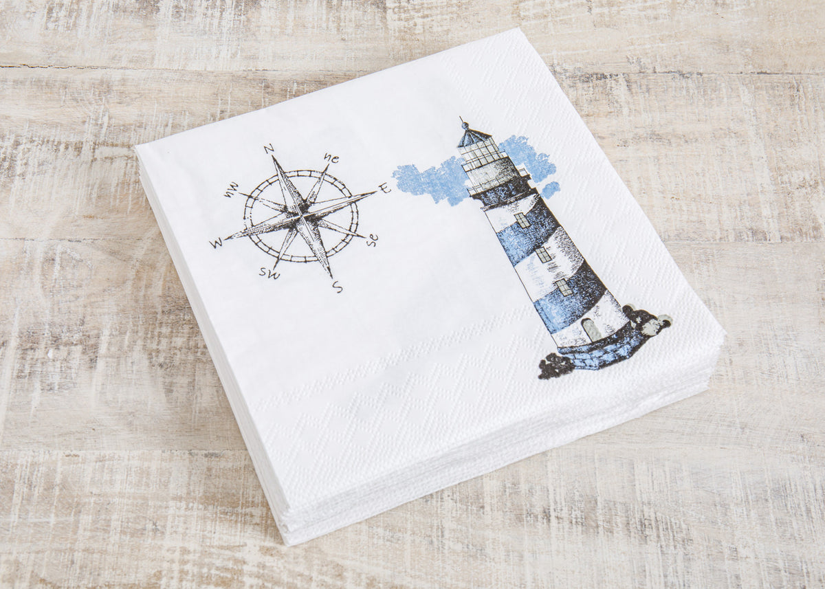 Papierservietten weiß maritim