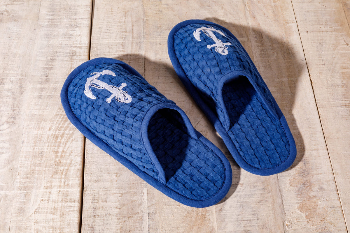 Blau Anker Badezimmer Slipper