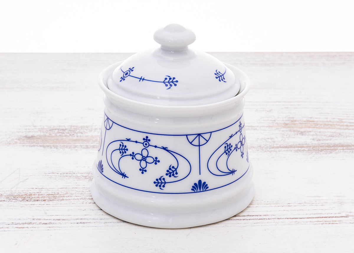 Zuckerdose Indisch Blau Dekor