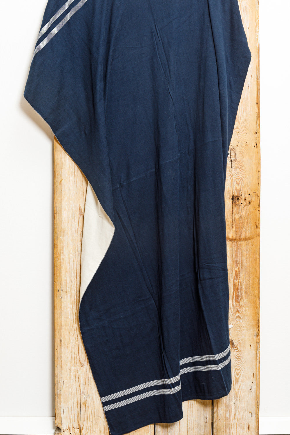 Kuscheldecke blau weiß Baumwolle