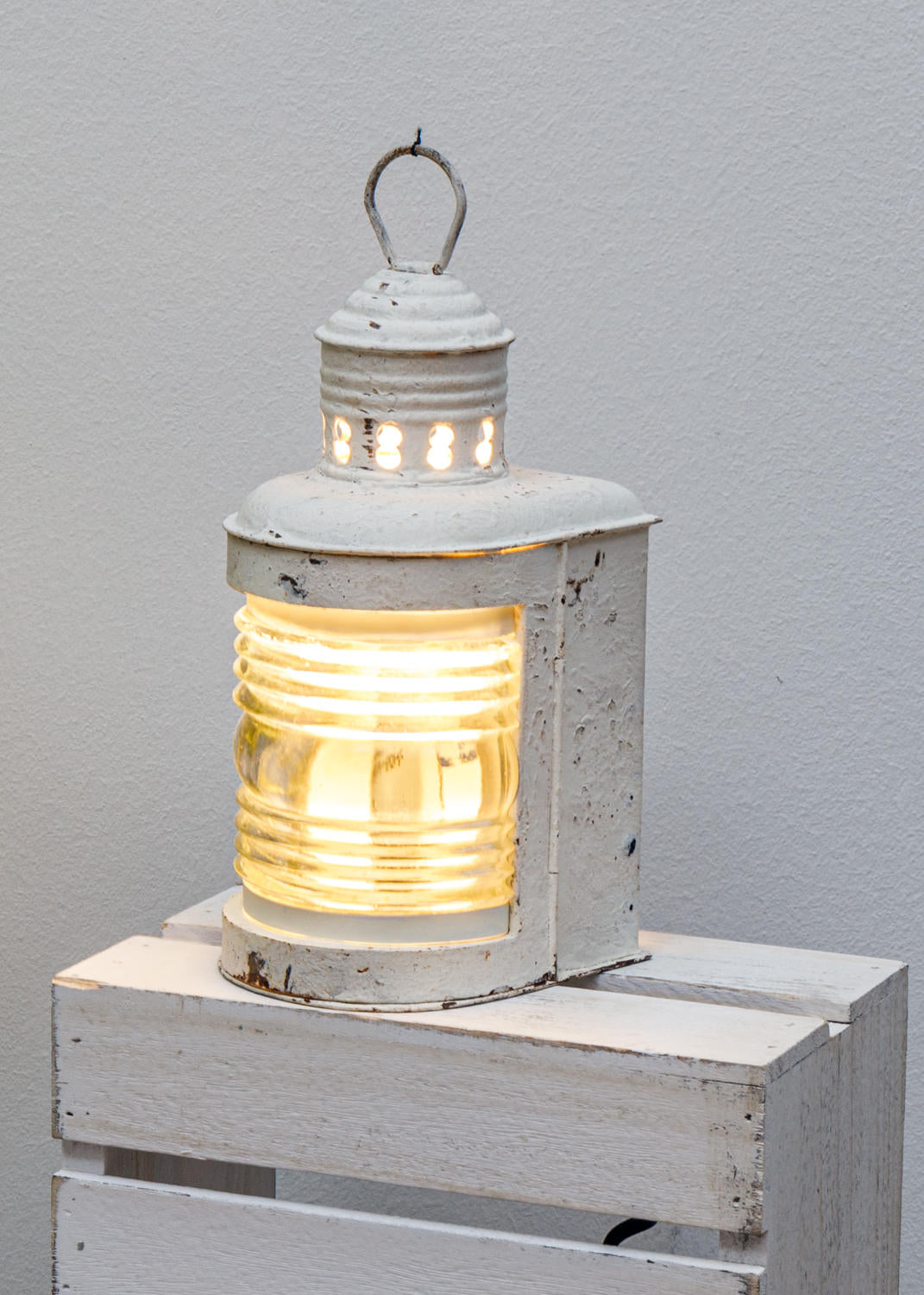 Ankerlampe weiß Vintage