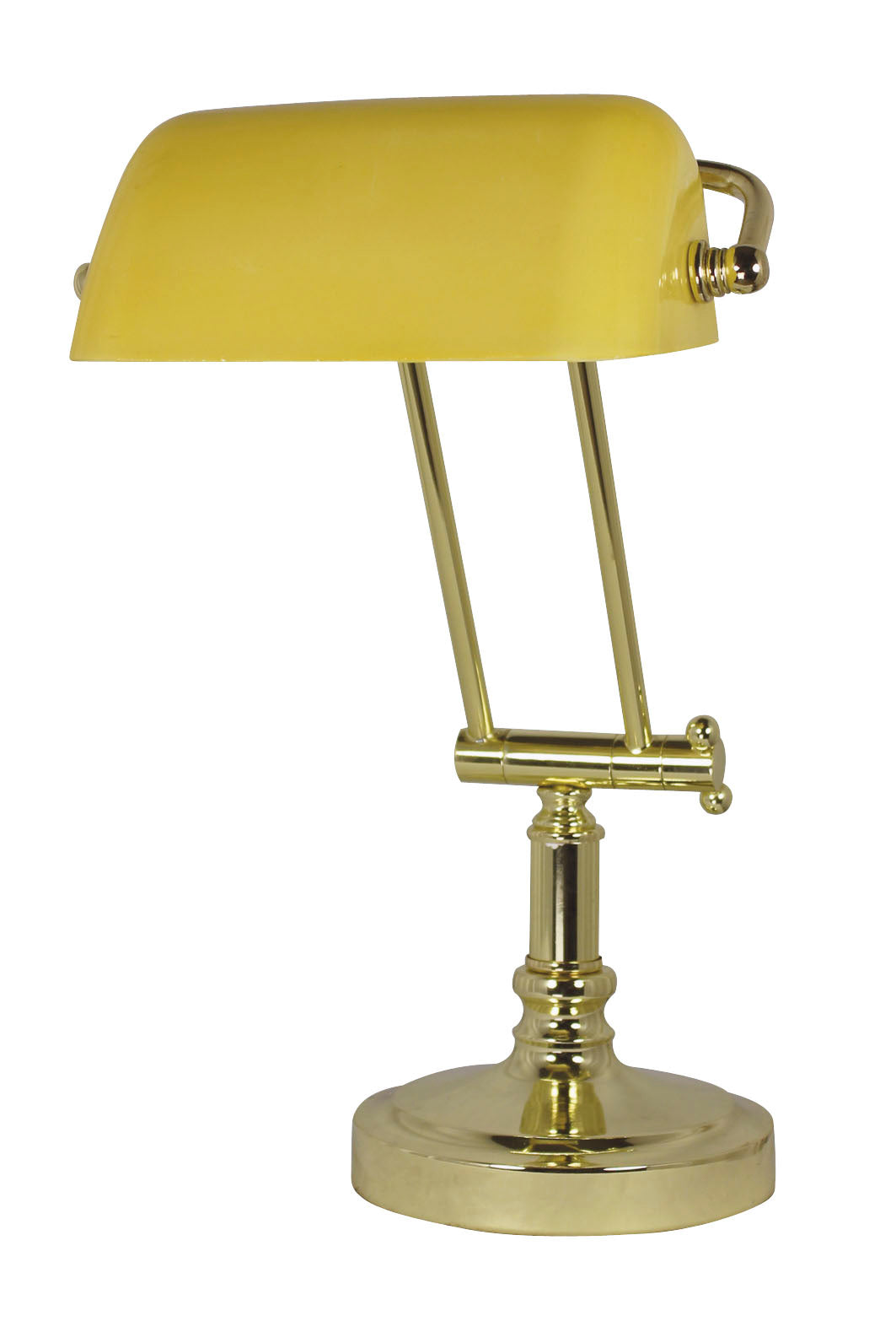 Antik Bankerlampe Messing gelb