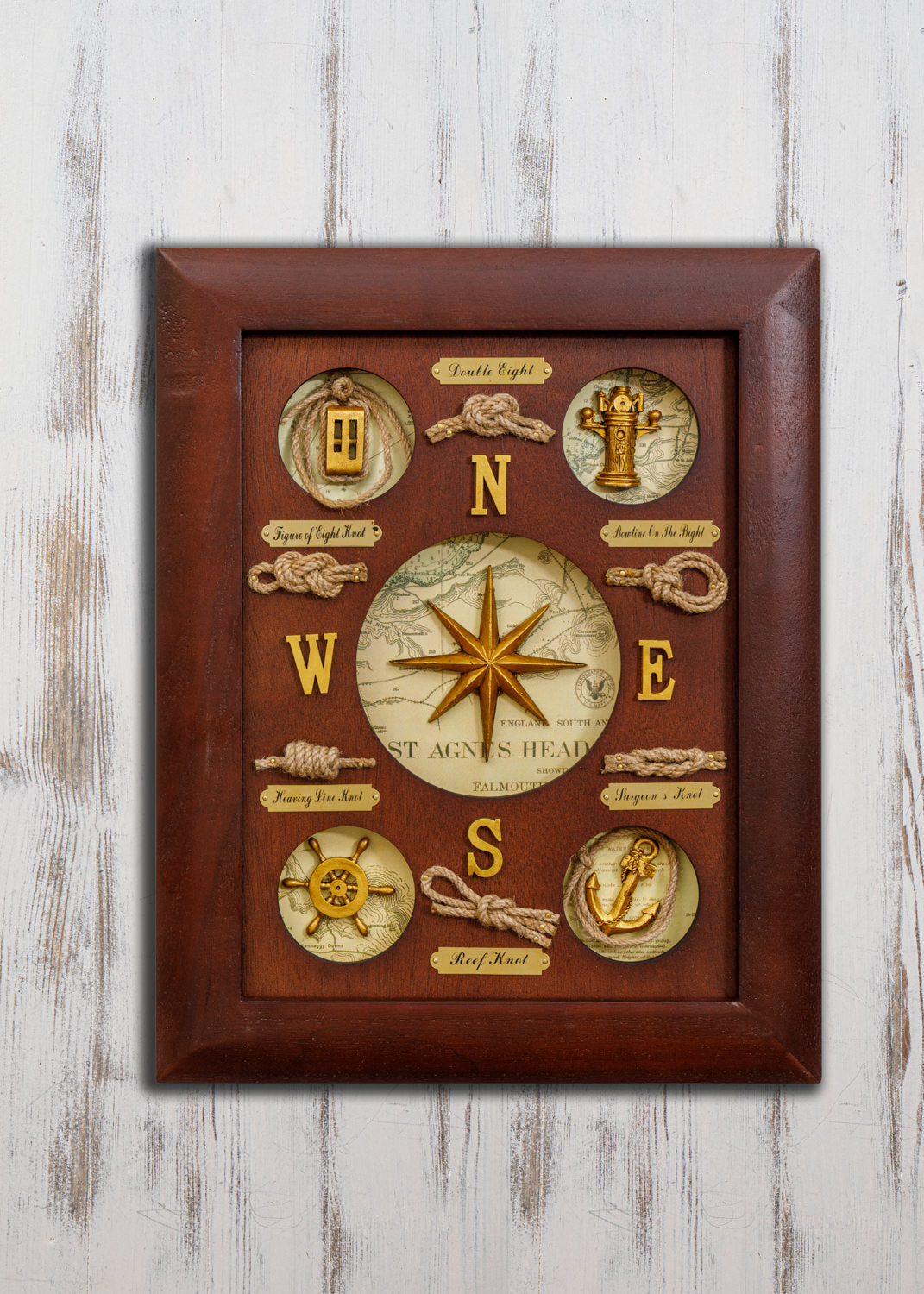 Wandbild Holz Seerose