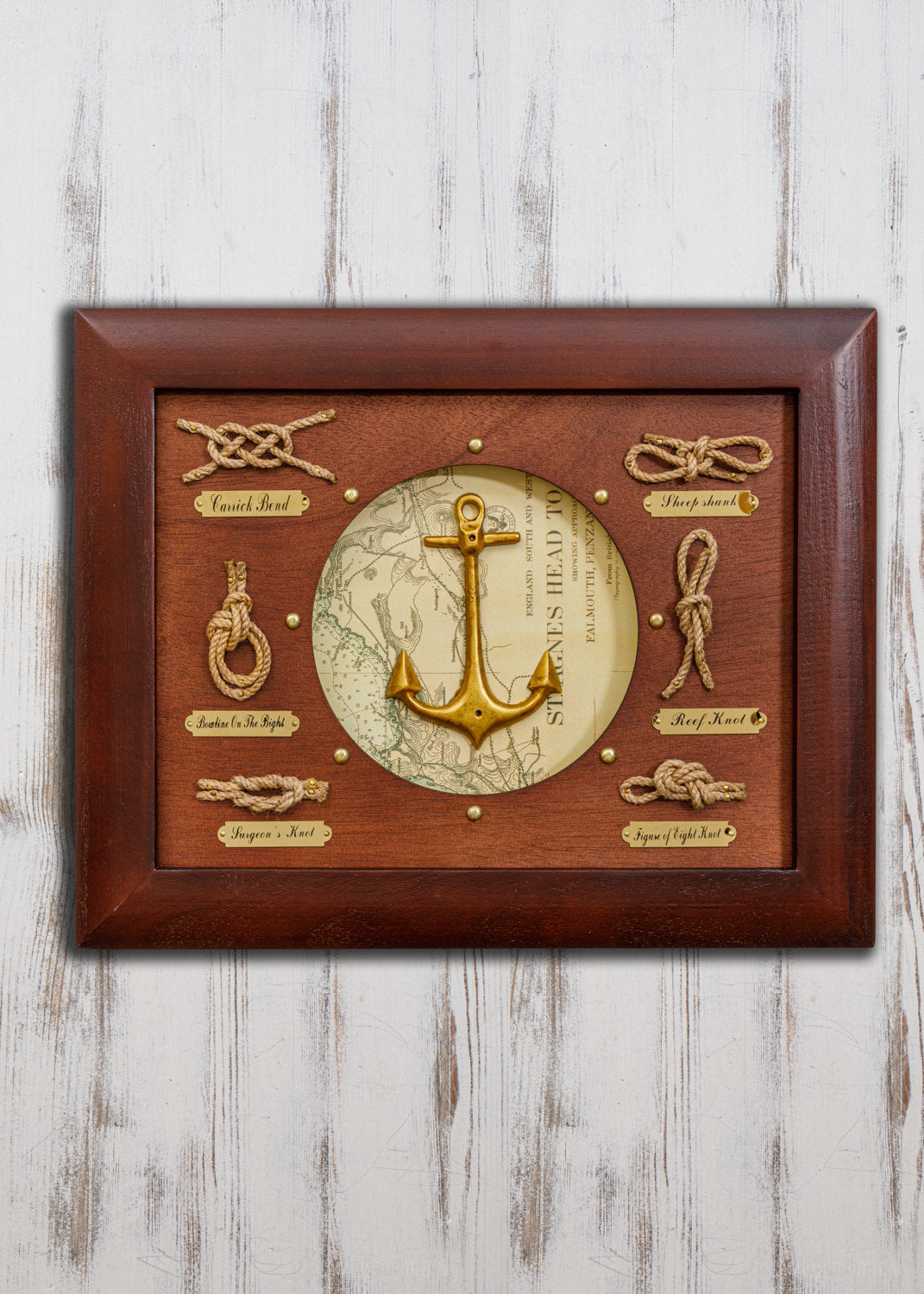 Wandbild Holz Anker