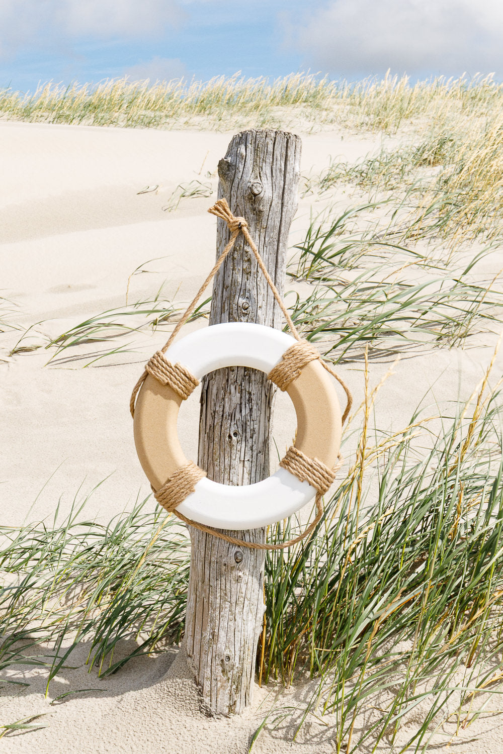 Dekoration Rettungsring beige 30cm