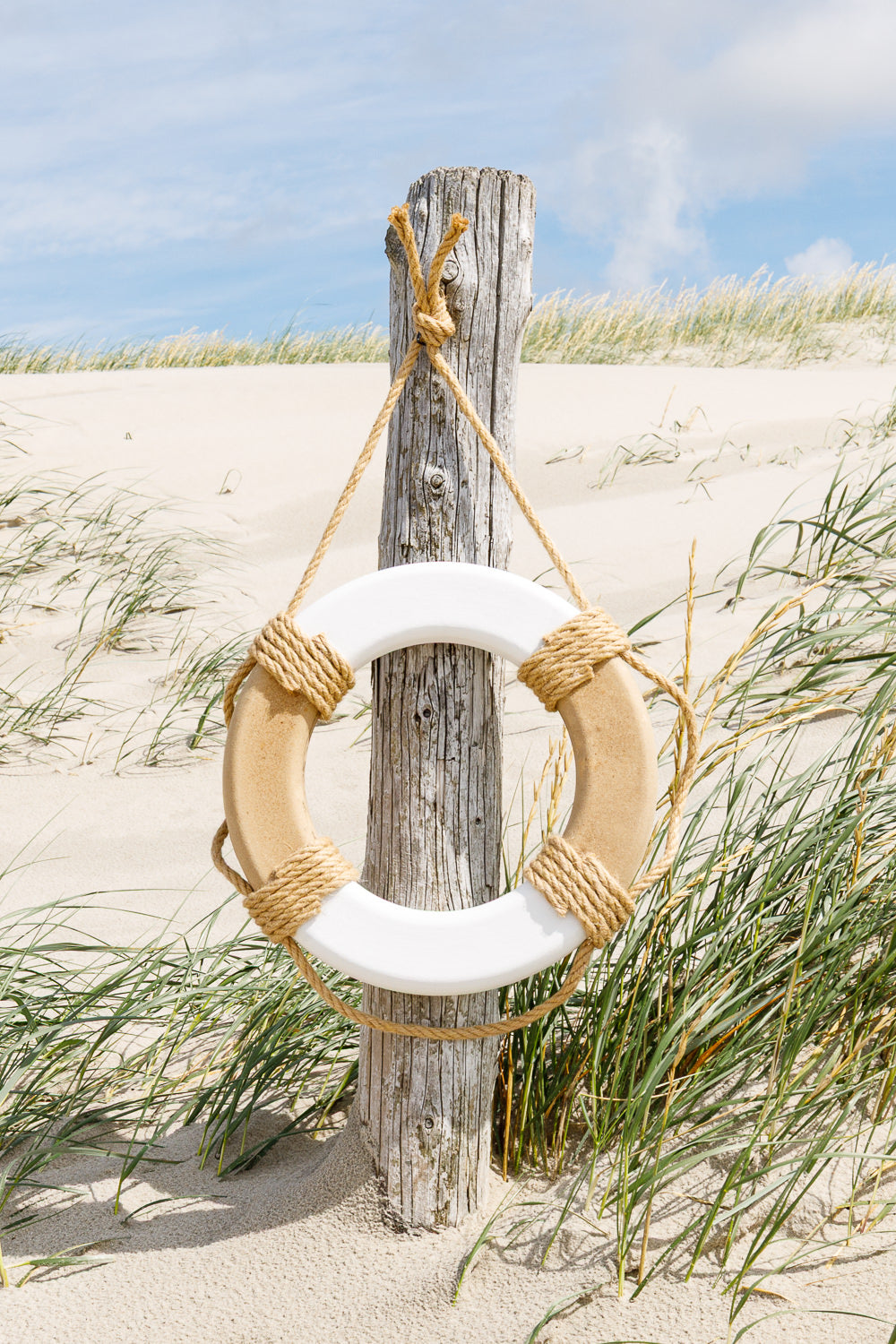 Dekoration Rettungsring beige 35cm