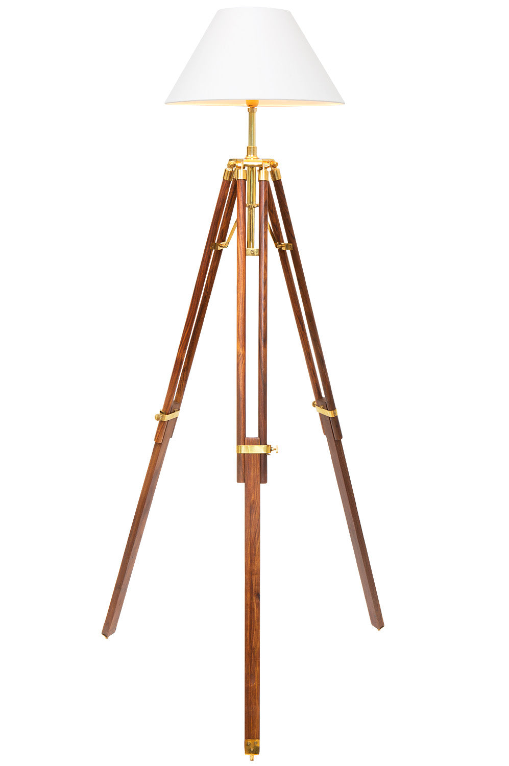 Stativlampe Stehlampe Holz 146cm