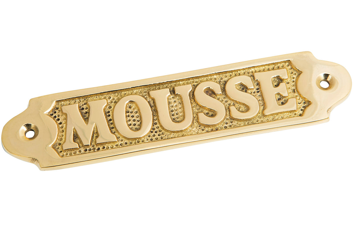 Türschild Messing MOUSSE
