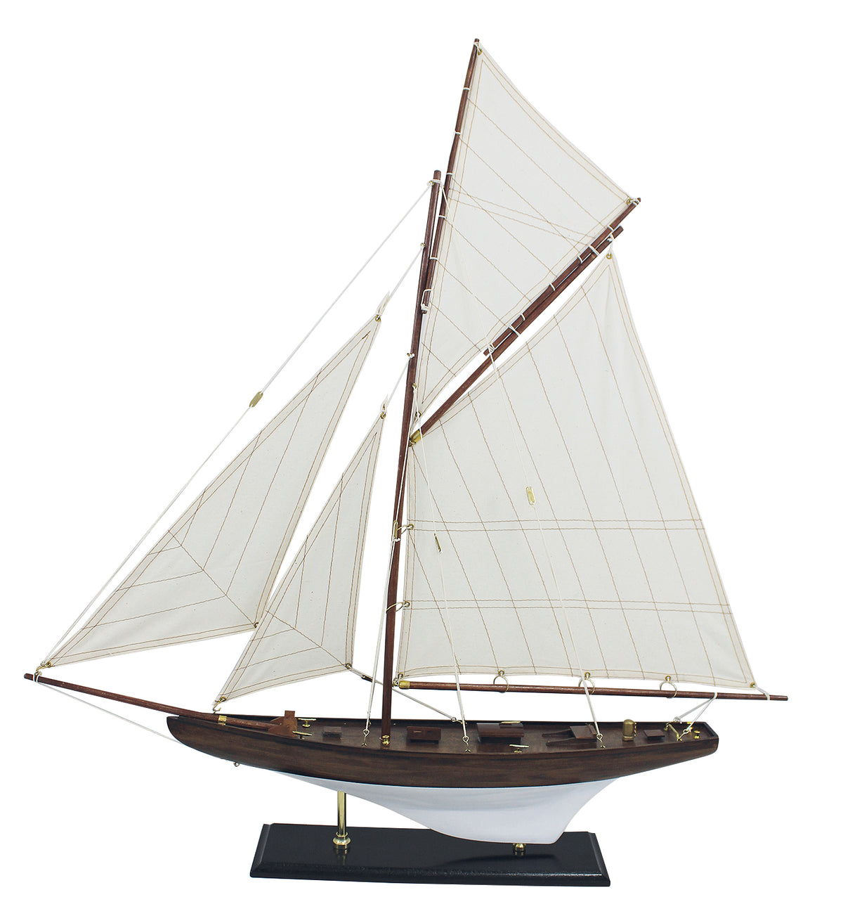 Segelyacht beiges Segel 70cm