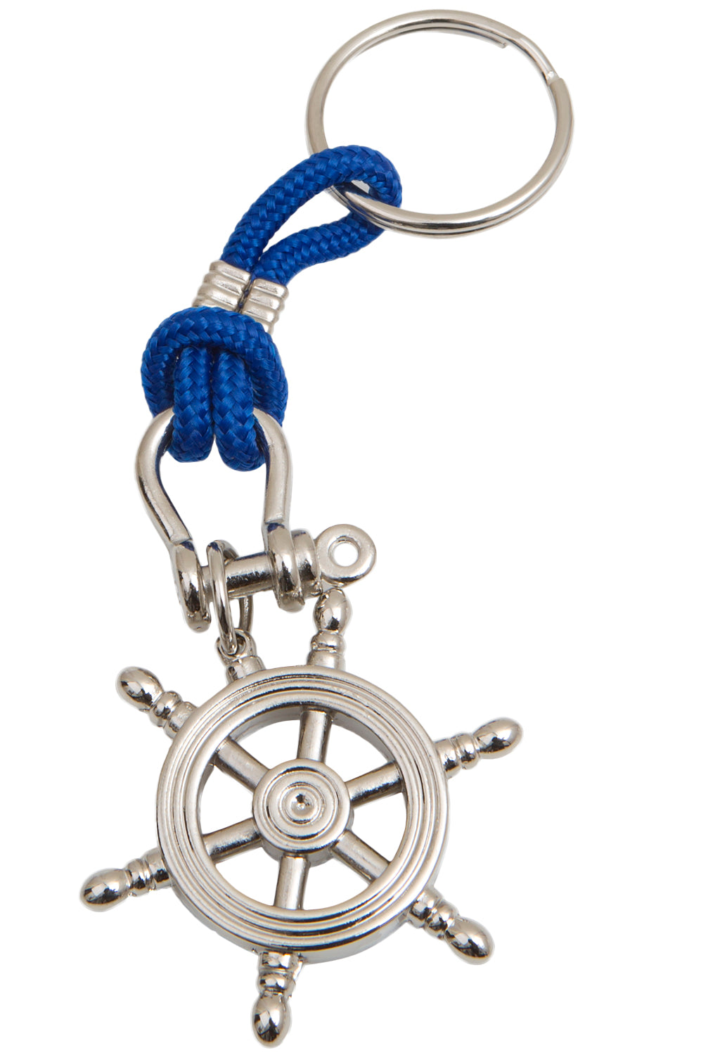 Schlüsselanhänger Steuerrad Chrom