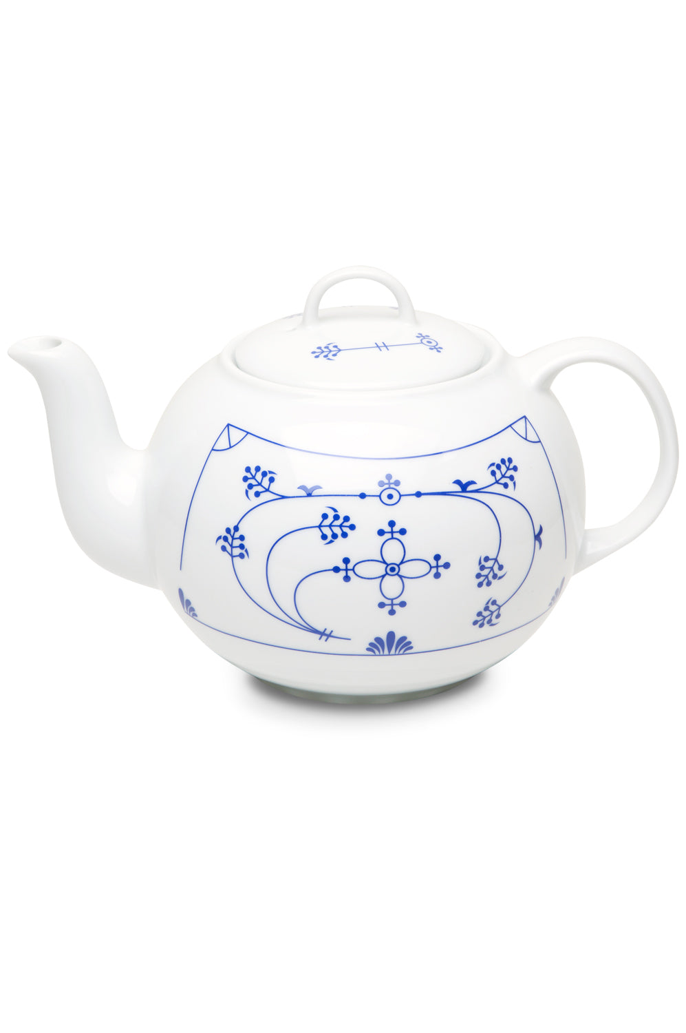 Indisch Blau Dekor Teekanne 1l rund