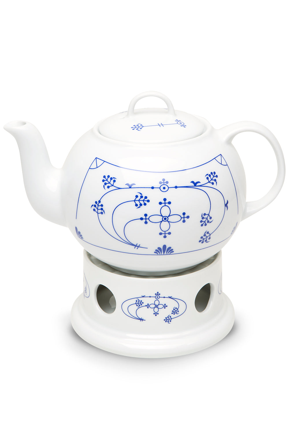 Indisch Blau Dekor Teekanne 1l rund