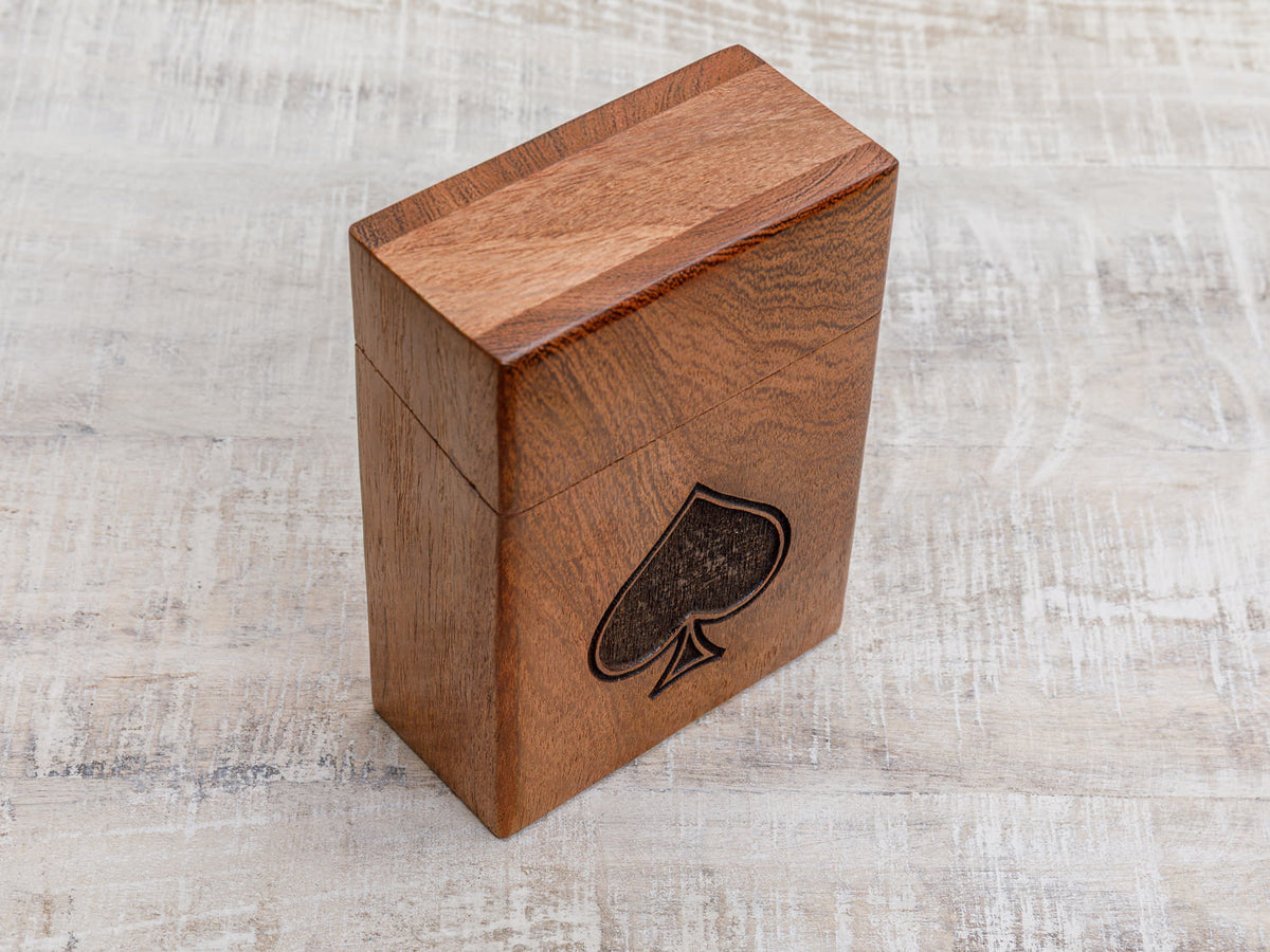 Spielkarten-Box Holz 55 Karten