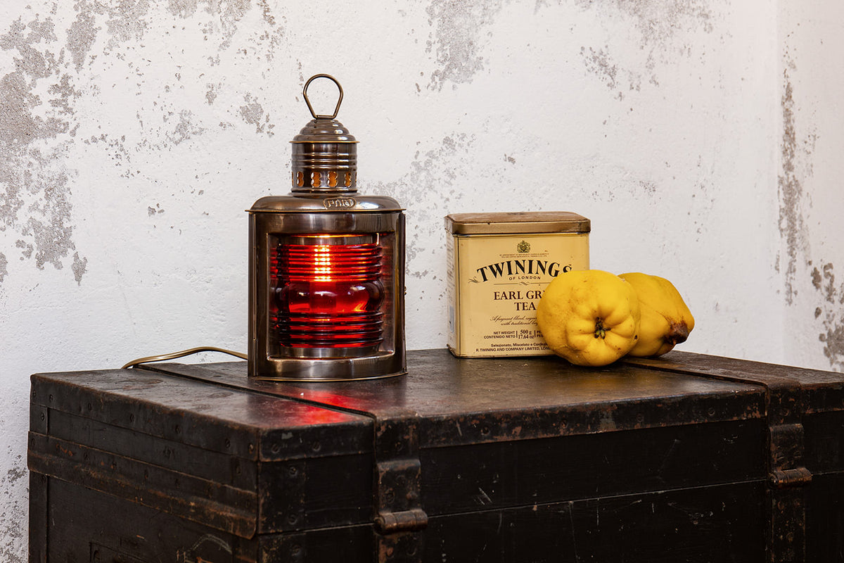 Backbordlampe antik Petroleum