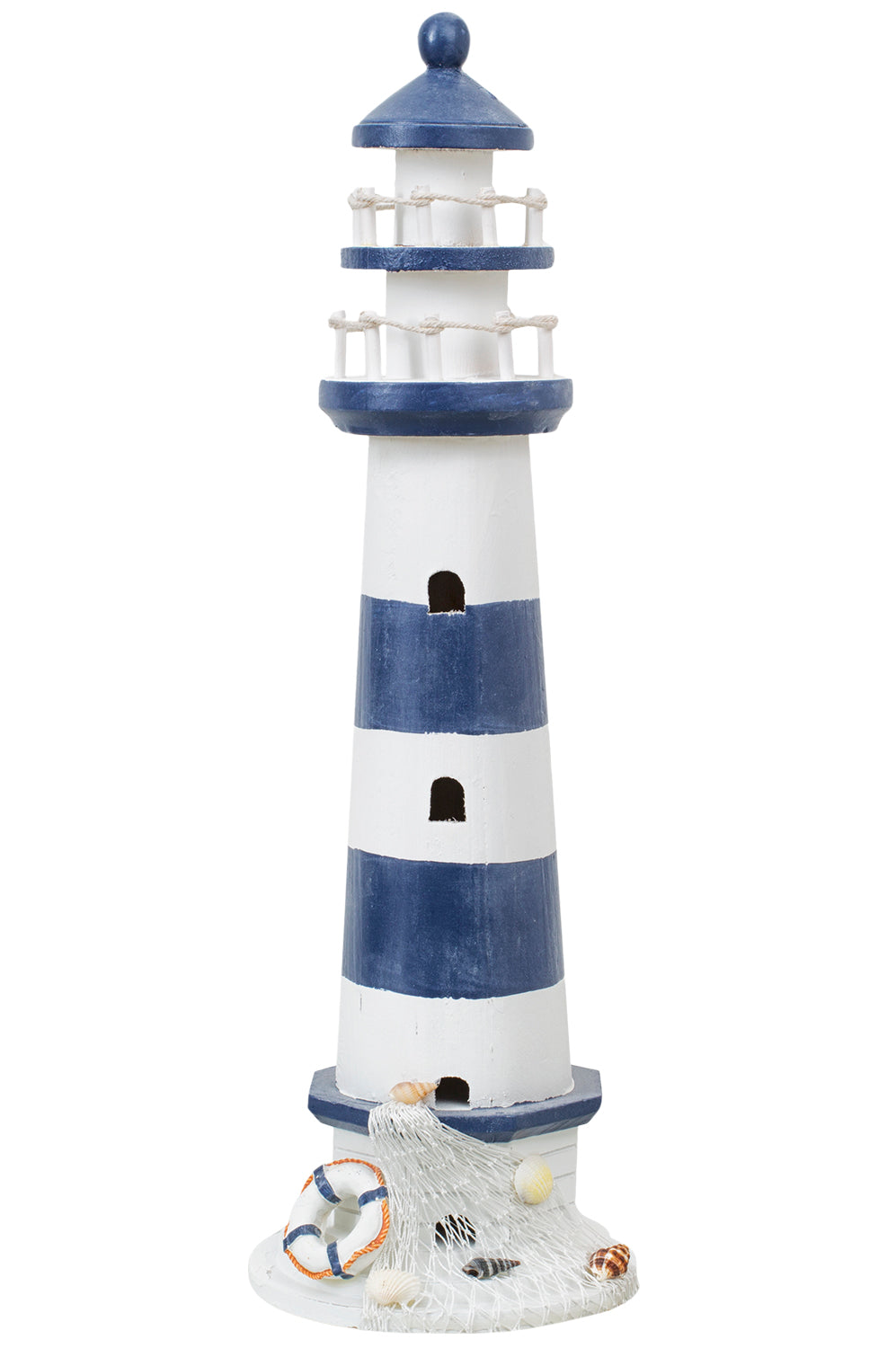 Dekoration Blau weiß Leuchtturm 41cm