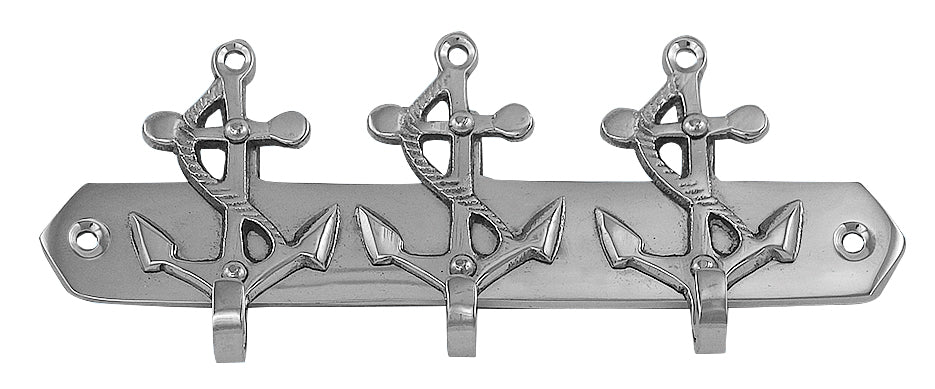 Schlüsselhaken, Silberlook, 3-fach