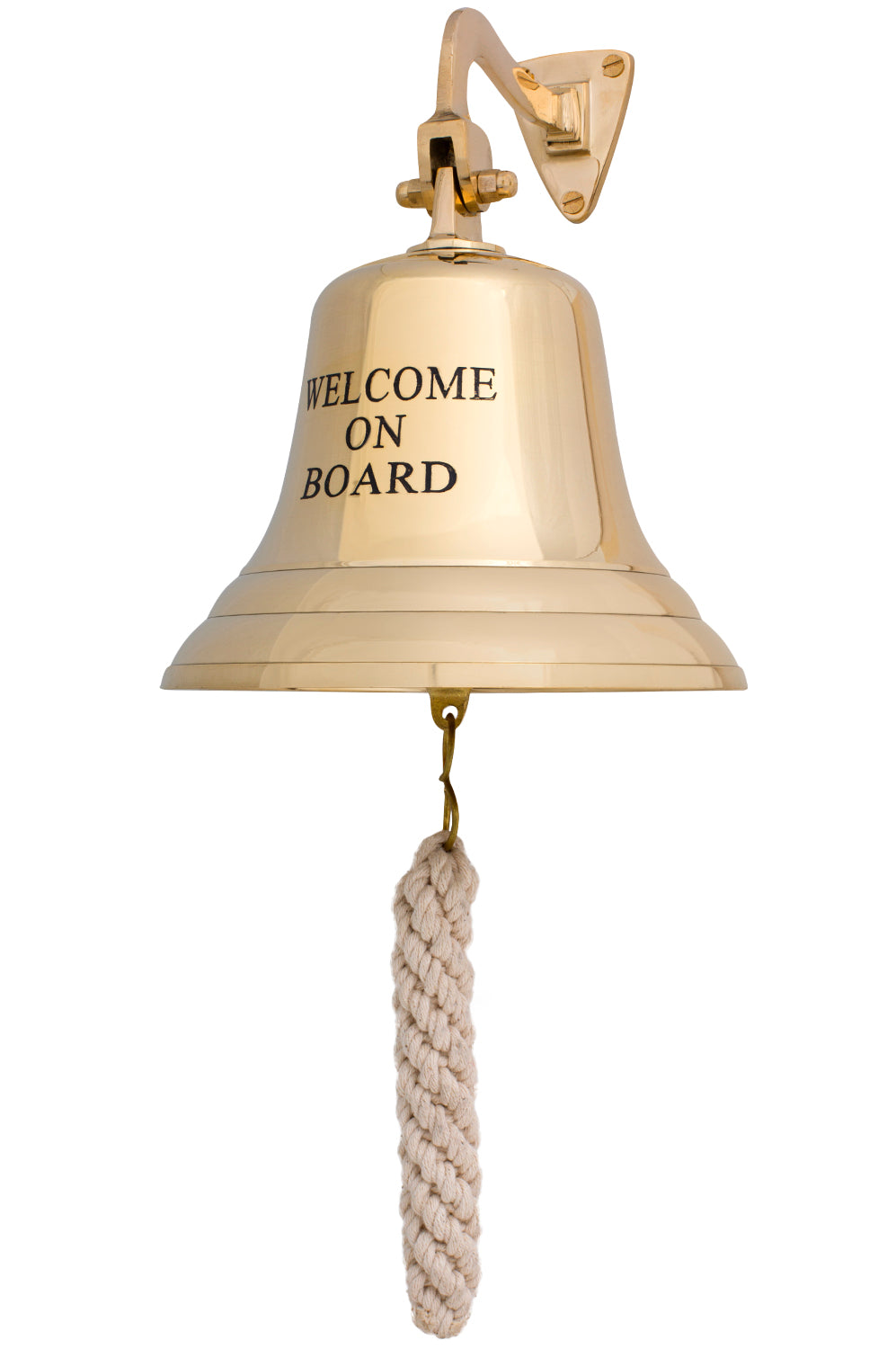 Schiffsglocke Messing, Welcome... 15cm