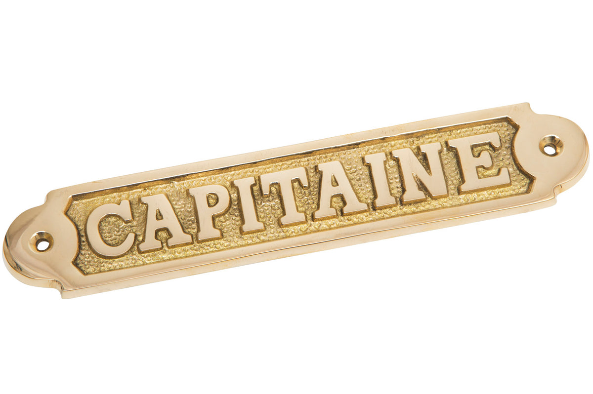 Türschild Messing Capitaine