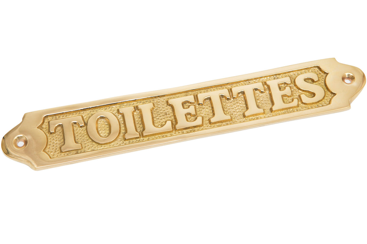 Türschild Messing TOILETTES