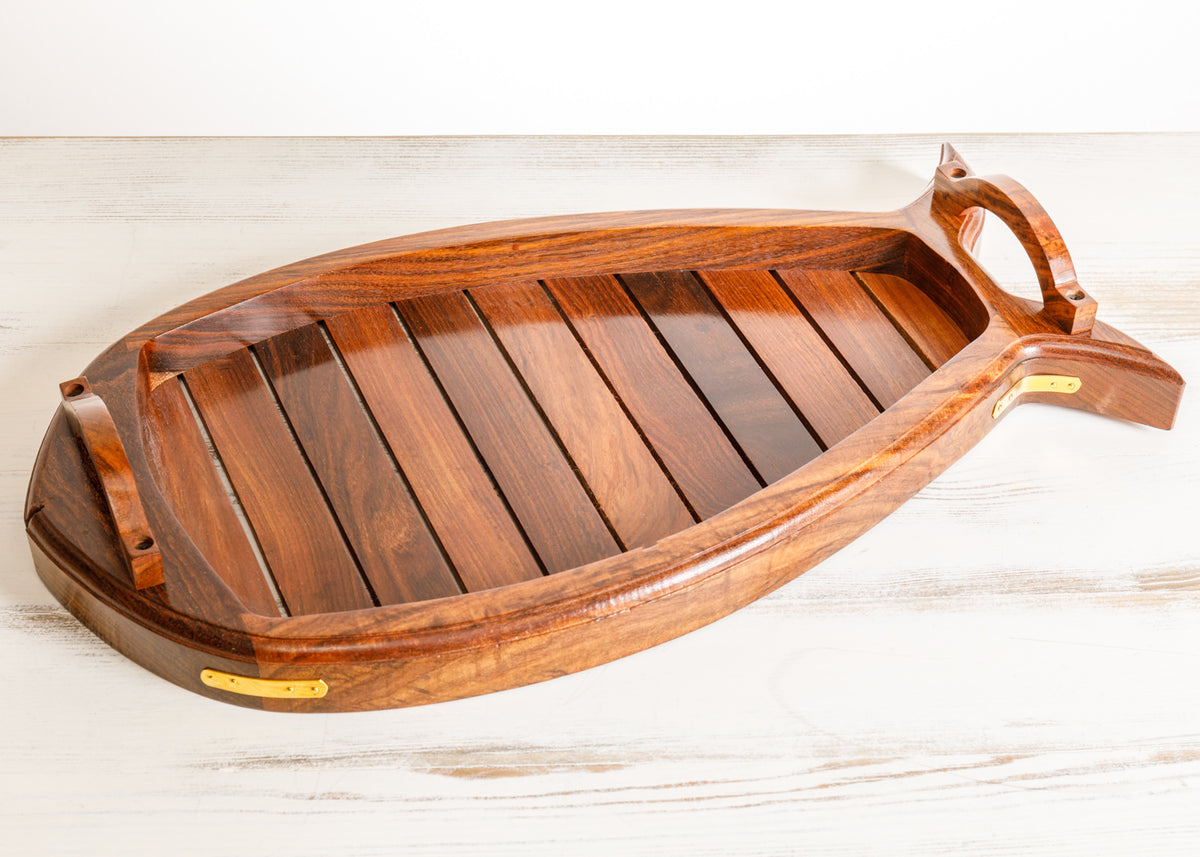 Tablett Holz Fisch klein