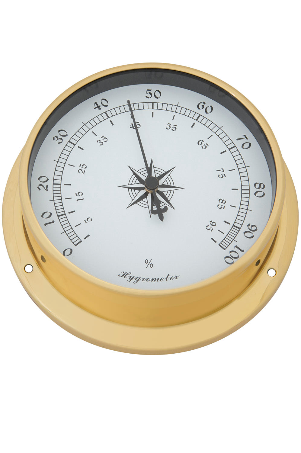 Hygrometer analog Messing rund 11,5cm
